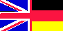 Left half of British Union Jack flag + Right half of German flag